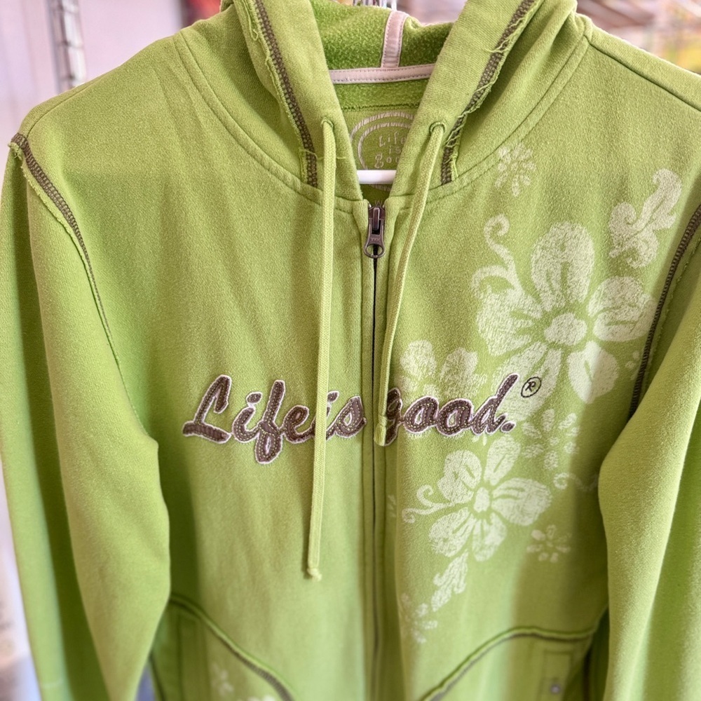 Life Is Good Lime Green Women's Fleece